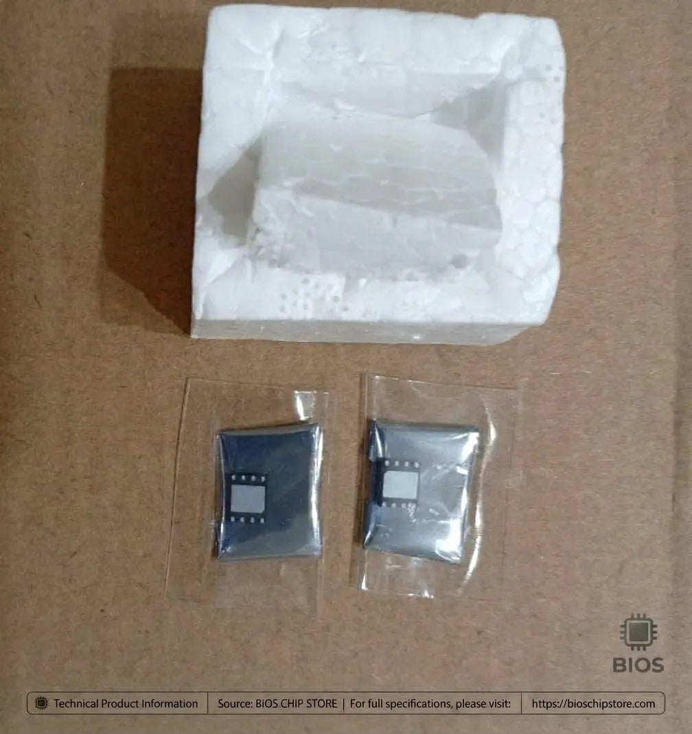 HP EliteBook 846r G4 BIOS chip and EC ROM chip in protective ESD-safe anti-static packaging.
