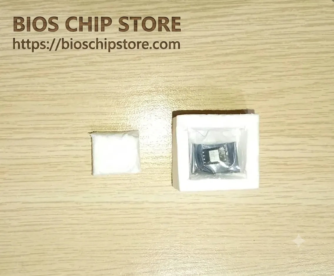 Pre-programmed BIOS chip for HP EliteBook 855 G7, safely packed in protective ESD-safe anti-static packaging to prevent technical damage.